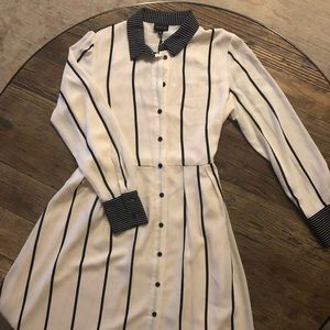 Black and White Midi Dress